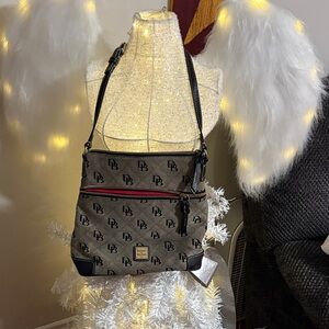 Dooney & Bourke Black and Red Monogram Bag